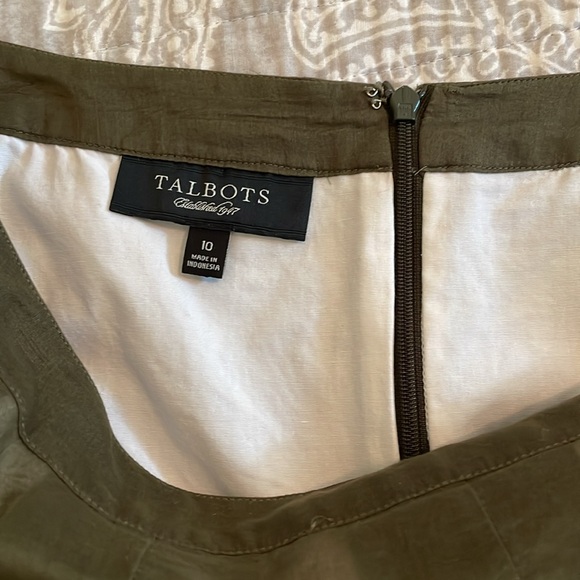 Fully lined olive green skirt, size 10 - Picture 5 of 7